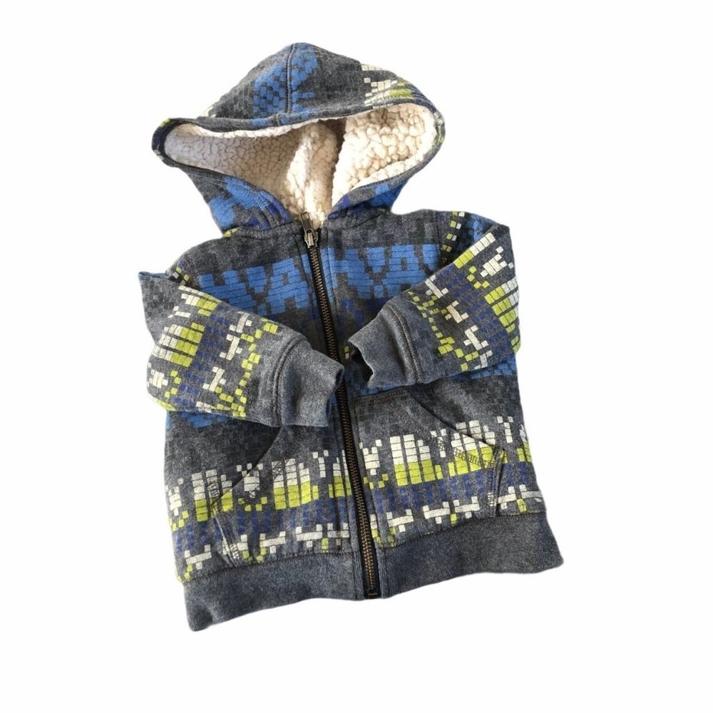 Tea Collection Lago Argentino Sherpa Hoodie Size 6-12M